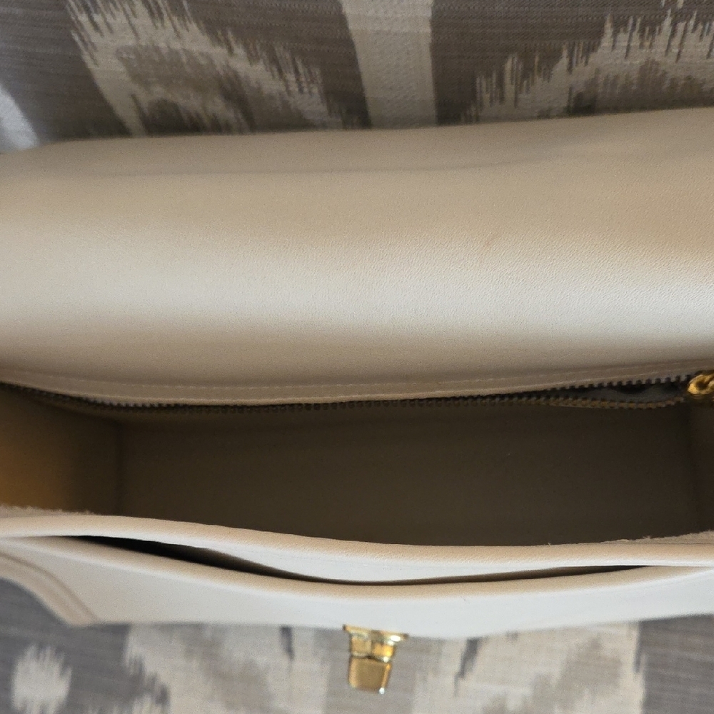Coach Cream Satchel with Gold Accents - Picture 5 of 9
